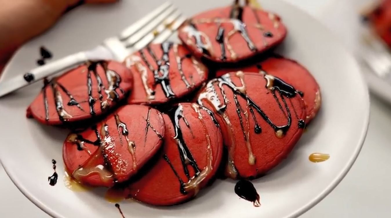 Red Velvet Mini Pancakes Super